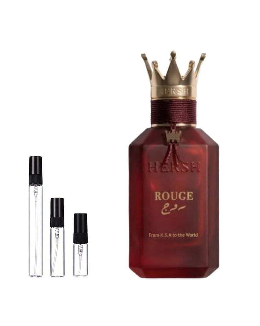 AlEzz Hersh Rouge sample – decant in glazen sprayflesje (2, 5 of 10 ml)