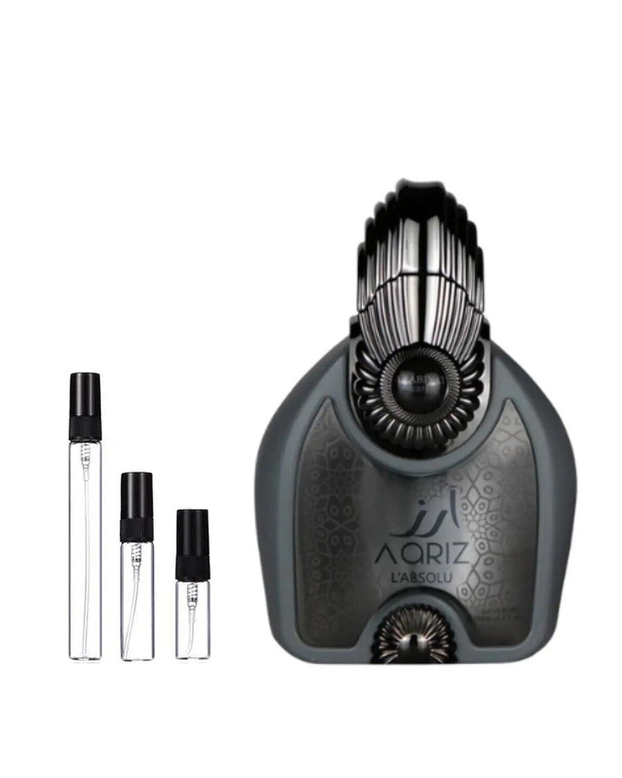 Arabiyat Prestige Aariz L'Absolu sample – decant in glazen sprayflesje (2, 5 of 10 ml)