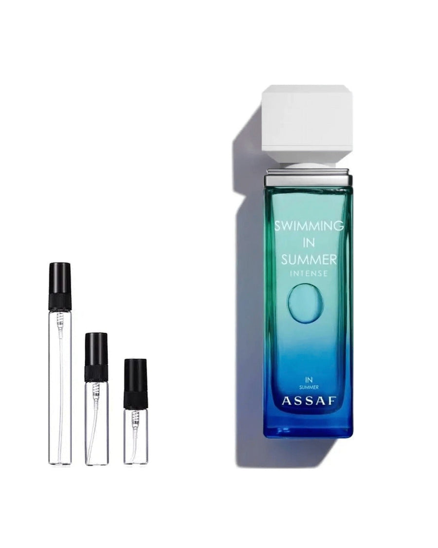 Assaf Swimming In Summer Intense sample – decant in glazen sprayflesje (2, 5 of 10 ml)