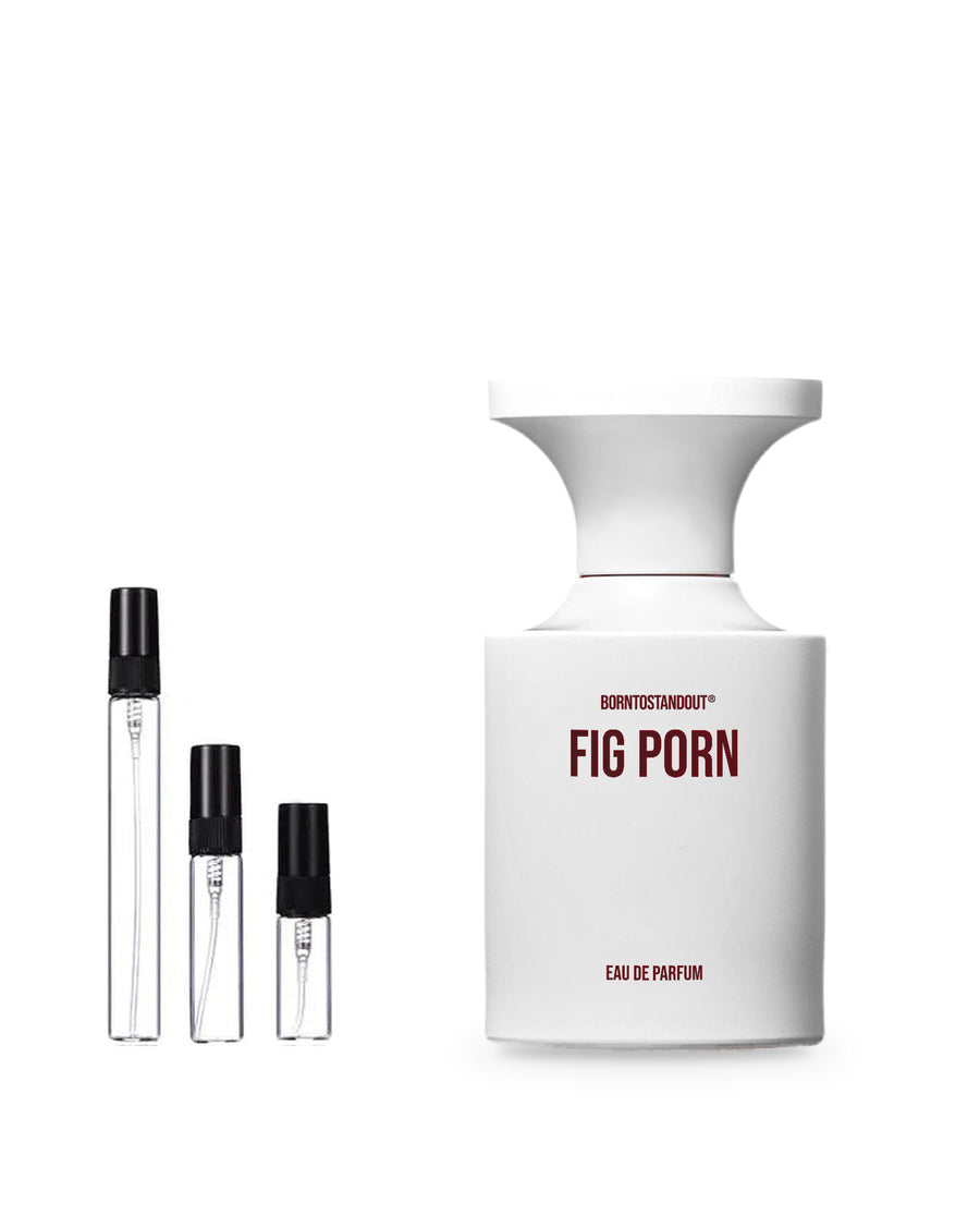 BORNTOSTANDOUT Fig Porn sample – decant in glazen sprayflesje (2, 5 of 10 ml)