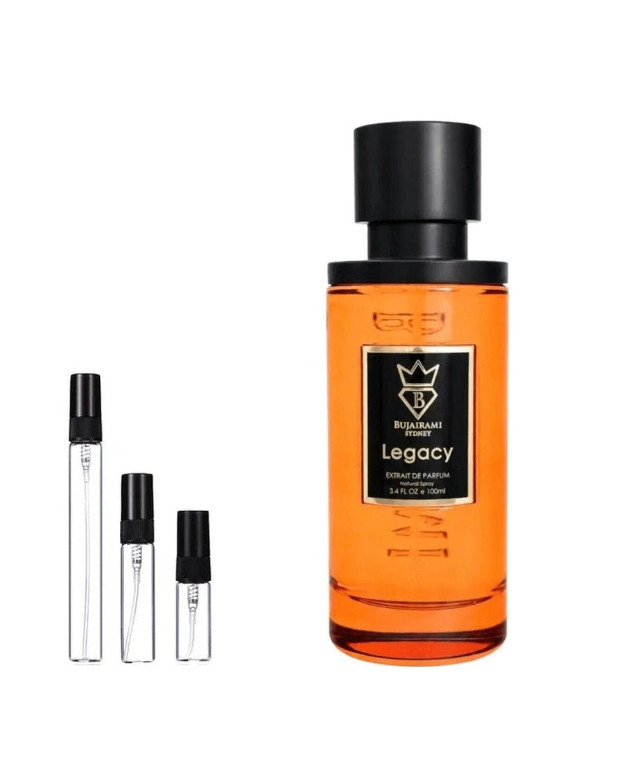 Bujairami Legacy sample – decant in glazen sprayflesje (2, 5 of 10 ml)