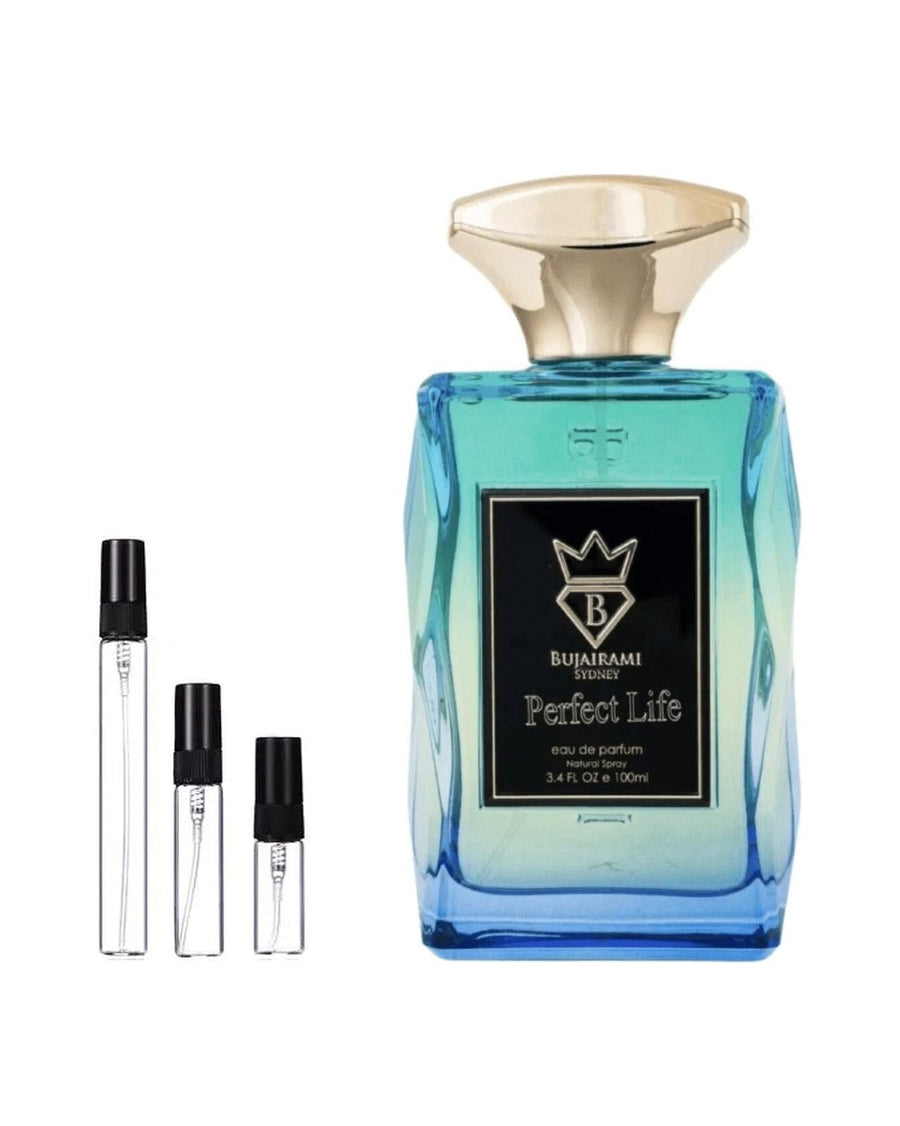 Bujairami Perfect Life sample – decant in glazen sprayflesje (2, 5 of 10 ml)