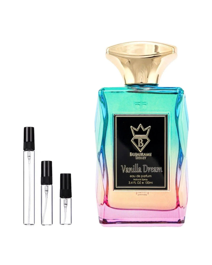 Bujairami Vanilla Dream sample – decant in glazen sprayflesje (2, 5 of 10 ml)