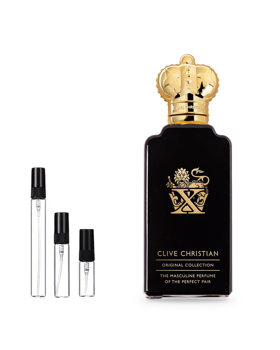 Clive Christian X Masculine sample – decant in glazen sprayflesje (2, 5 of 10 ml)