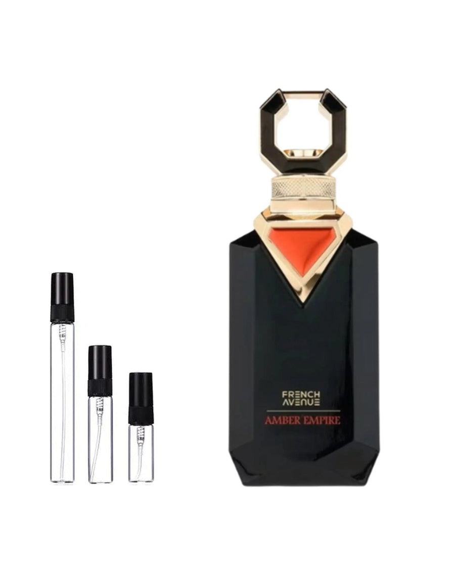 French Avenue Amber Empire sample – decant in glazen sprayflesje (2, 5 of 10 ml)