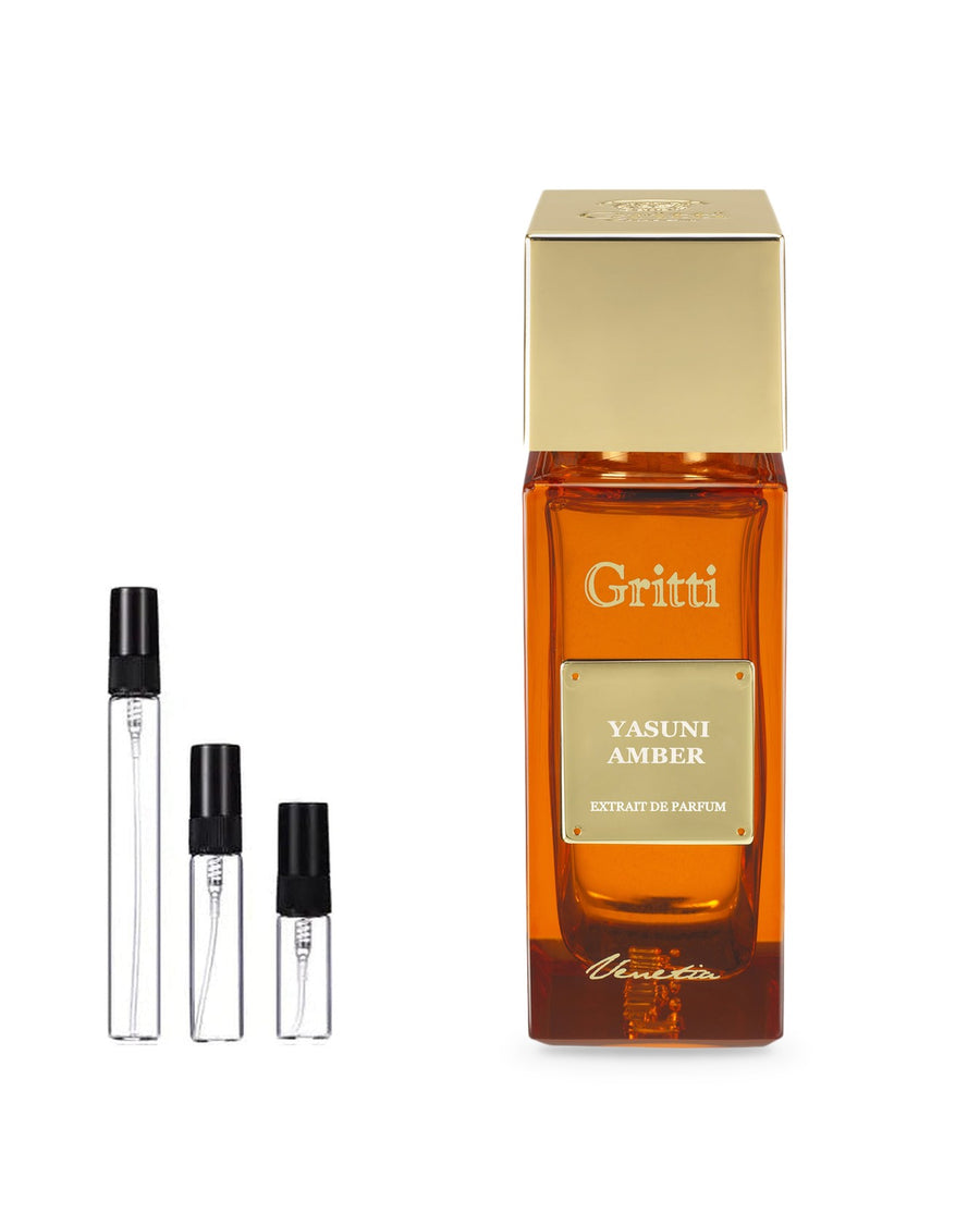 Gritti Yasuni Amber sample – decant in glazen sprayflesje (2, 5 of 10 ml)