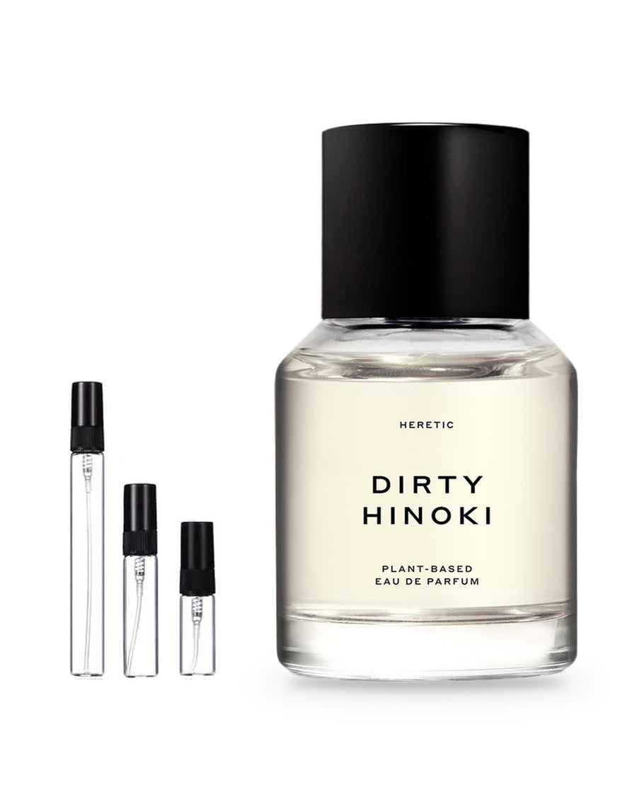 Heretic Dirty Hinoki sample – decant in glazen sprayflesje (2, 5 of 10 ml)
