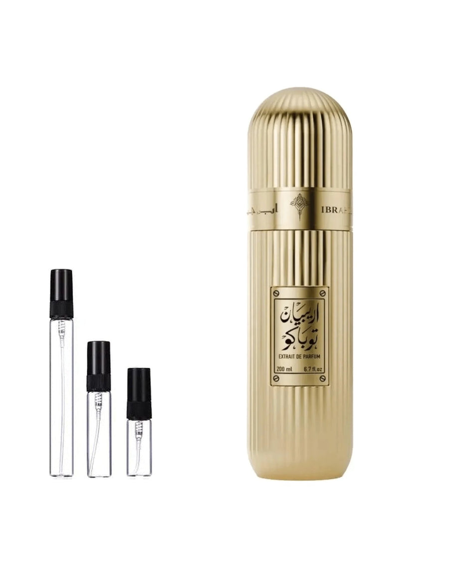 Ibraheem Al Qurashi Tobacco sample – decant in glazen sprayflesje (2, 5 of 10 ml)