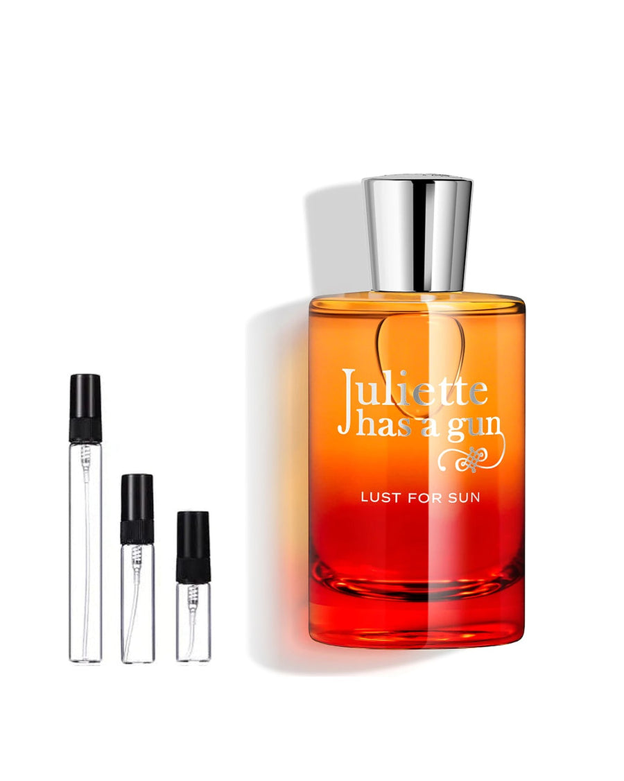 Juliette Has a Gun Lust for Sun sample – decant in glazen sprayflesje (2, 5 of 10 ml)