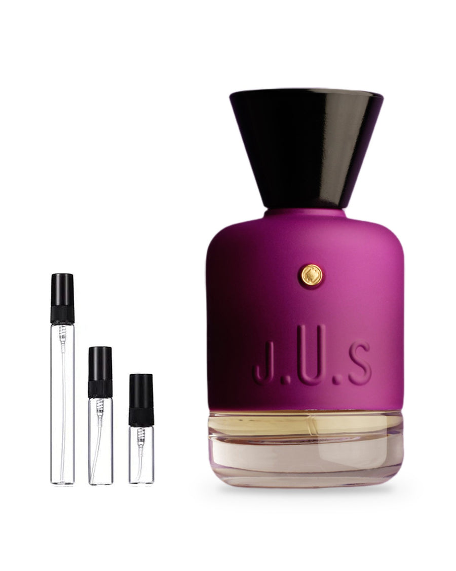 J.u.s Ultrahot sample – decant in glazen sprayflesje (2, 5 of 10 ml)