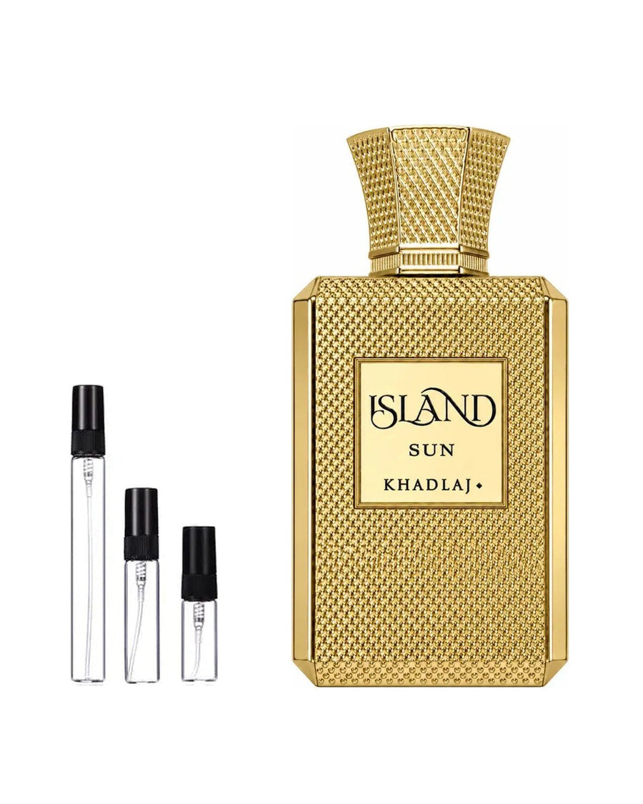 Khadlaj Island Sun sample – decant in glazen sprayflesje (2, 5 of 10 ml)