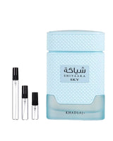 Khadlaj Shiyaaka Sky sample – decant in glazen sprayflesje (2, 5 of 10 ml)