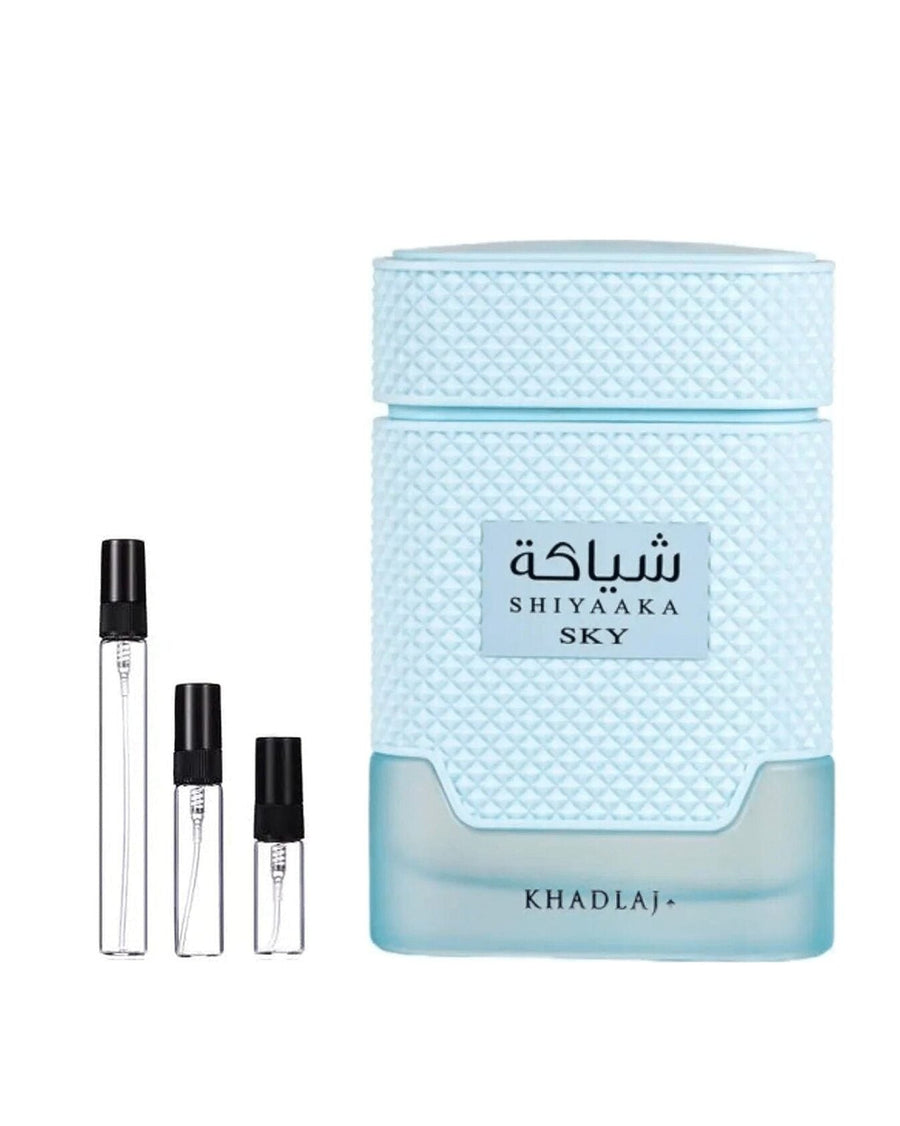 Khadlaj Shiyaaka Sky sample – decant in glazen sprayflesje (2, 5 of 10 ml)