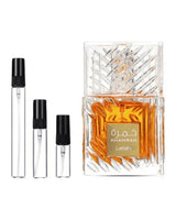 Lattafa Khamrah sample – decant in glazen sprayflesje (2, 5 of 10 ml)