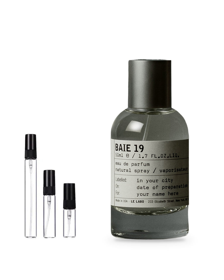 Le Labo Baie 19 sample – decant in glazen sprayflesje (2, 5 of 10 ml)