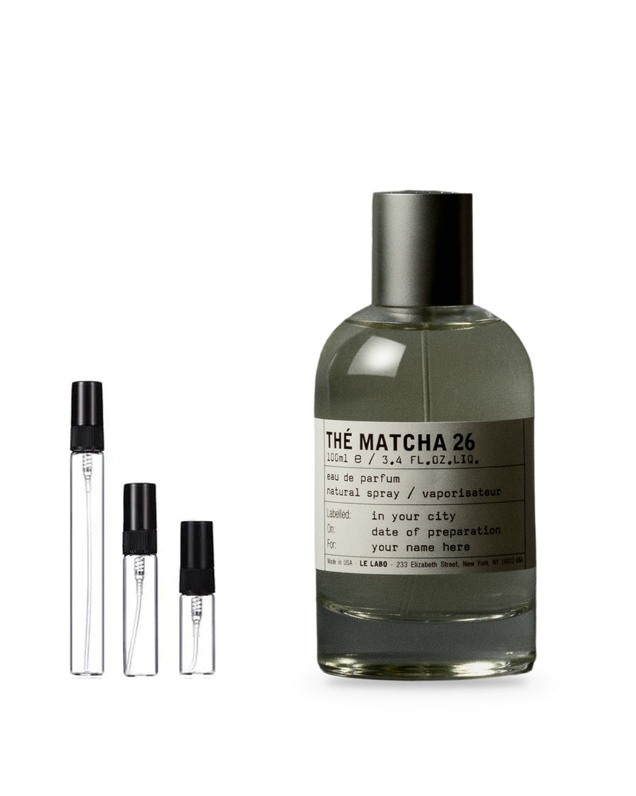 Le Labo Thé Matcha 26 sample – decant in glazen sprayflesje (2, 5 of 10 ml)