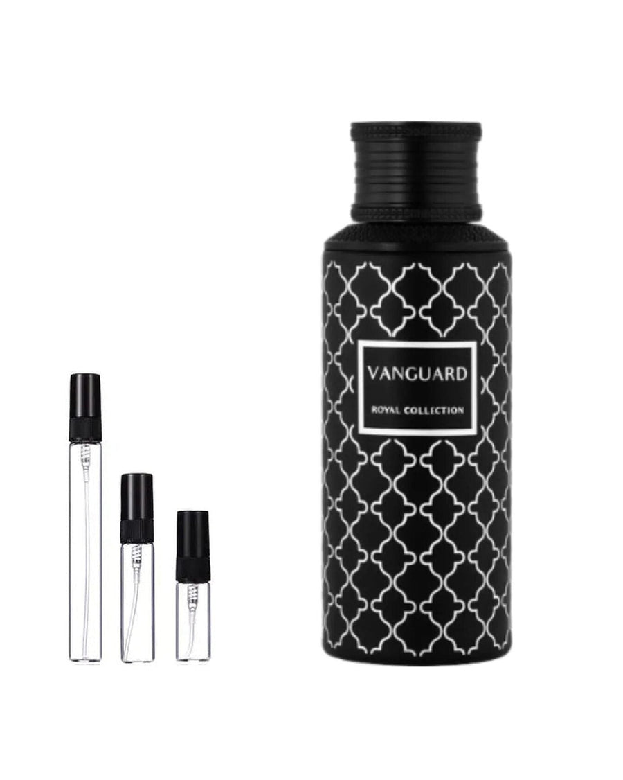 Maison Asrar Vanguard sample – decant in glazen sprayflesje (2, 5 of 10 ml)