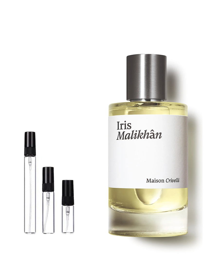 Maison Crivelli Iris Malikhân Eau de Parfum Sample – 2, 5 of 10 ml decant in glazen sprayflesje