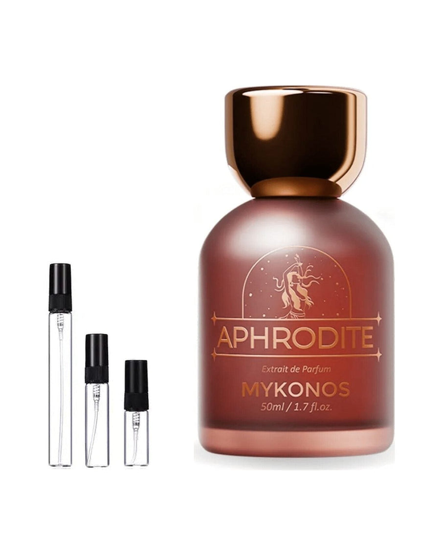 Mykonos Aphrodite sample – decant in glazen sprayflesje (2, 5 of 10 ml)