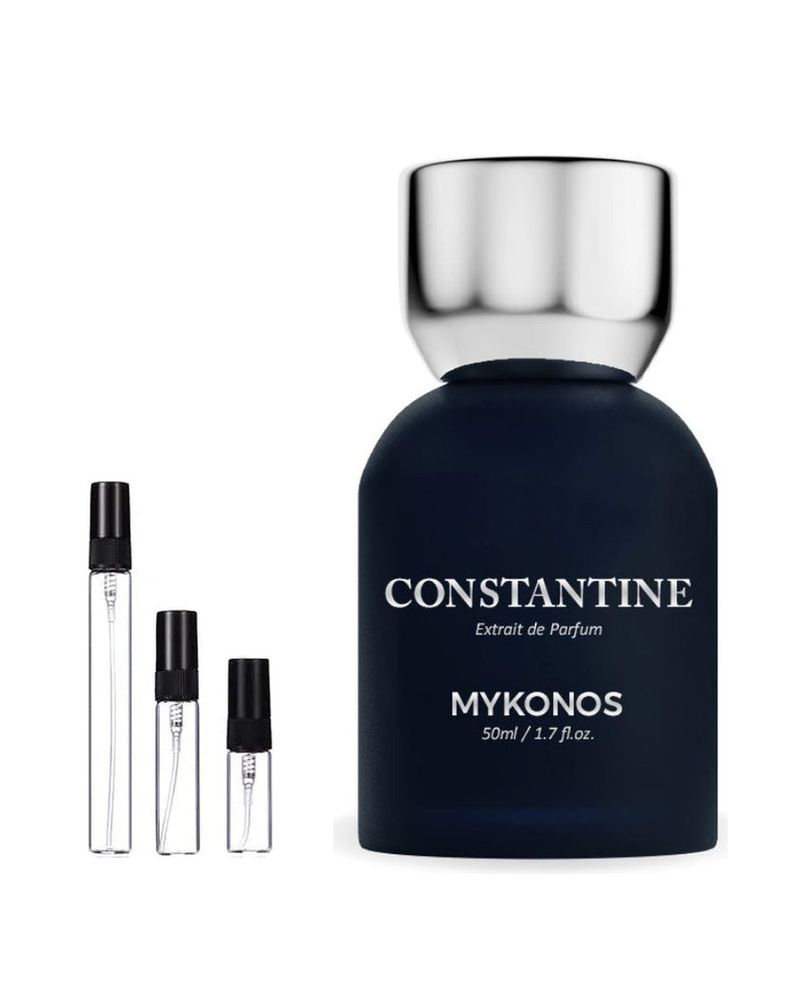 Mykonos Constantine Extrait de Parfum sample – decant in glazen sprayflesje (2, 5 of 10 ml)
