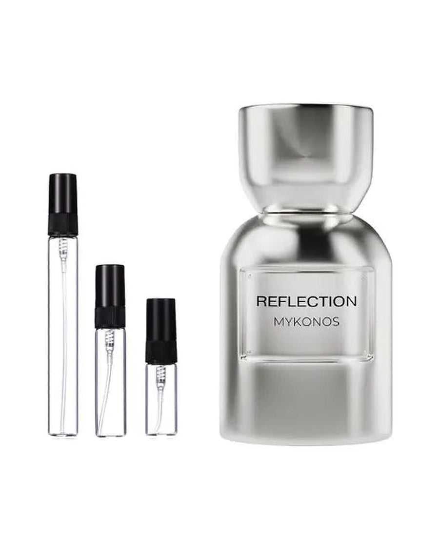 Mykonos Reflection sample – decant in glazen sprayflesje (2, 5 of 10 ml)
