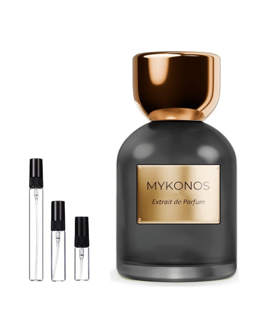 Mykonos Senja sample – decant in glazen sprayflesje (2, 5 of 10 ml)