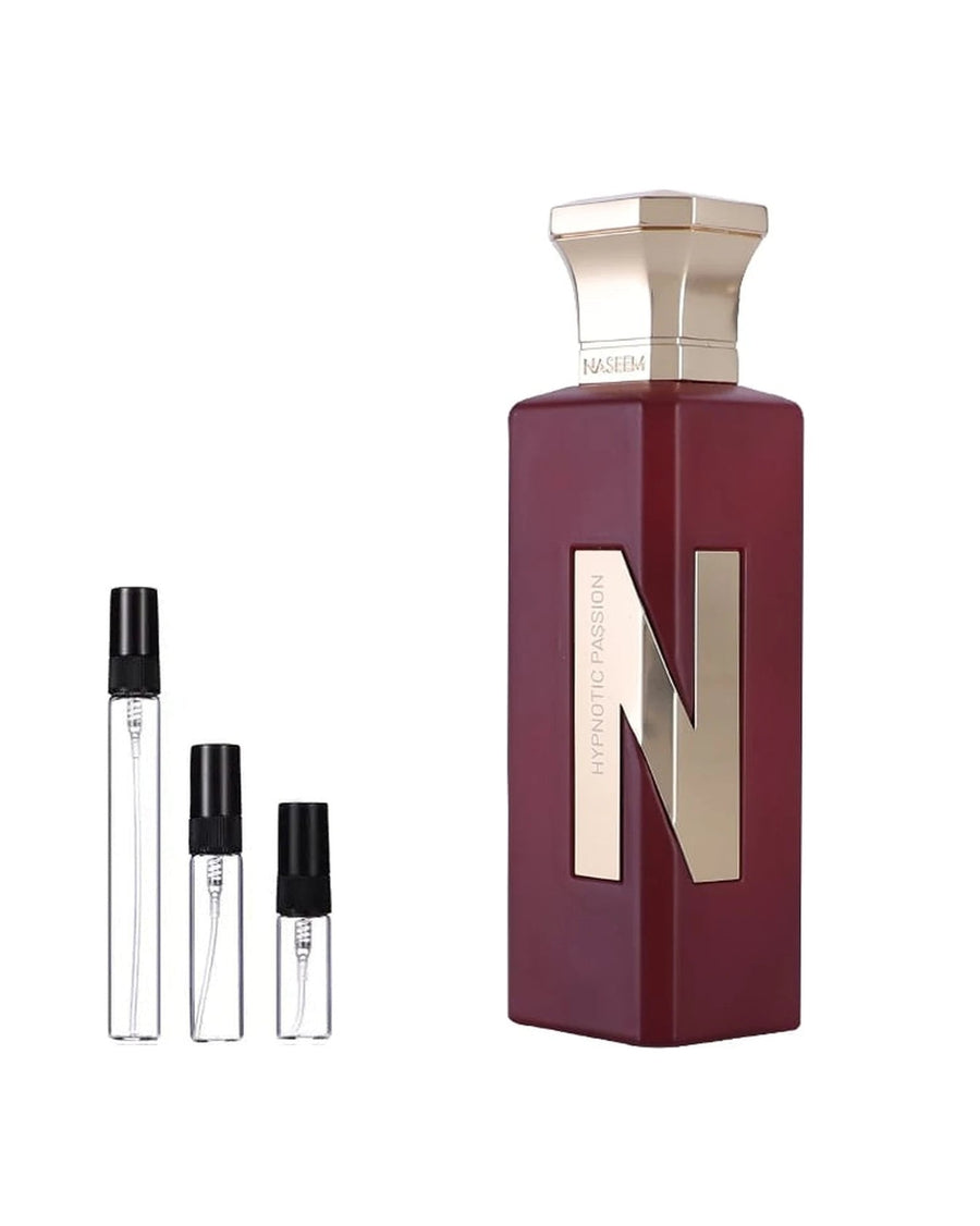 Naseem Hypnotic Passion sample – decant in glazen sprayflesje (2, 5 of 10 ml)