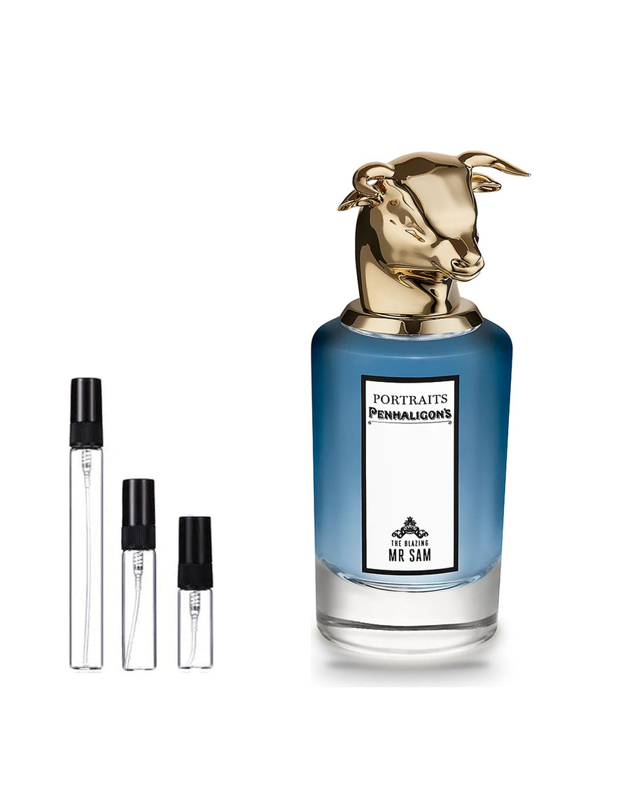 Penhaligon's The Blazing Mister Sam sample – decant in glazen sprayflesje (2, 5 of 10 ml)