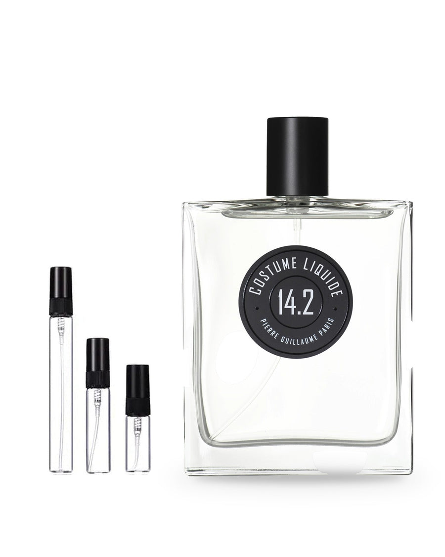 Pierre Guillaume Paris 14.2 Costume Liquide sample – decant in glazen sprayflesje (2, 5 of 10 ml)