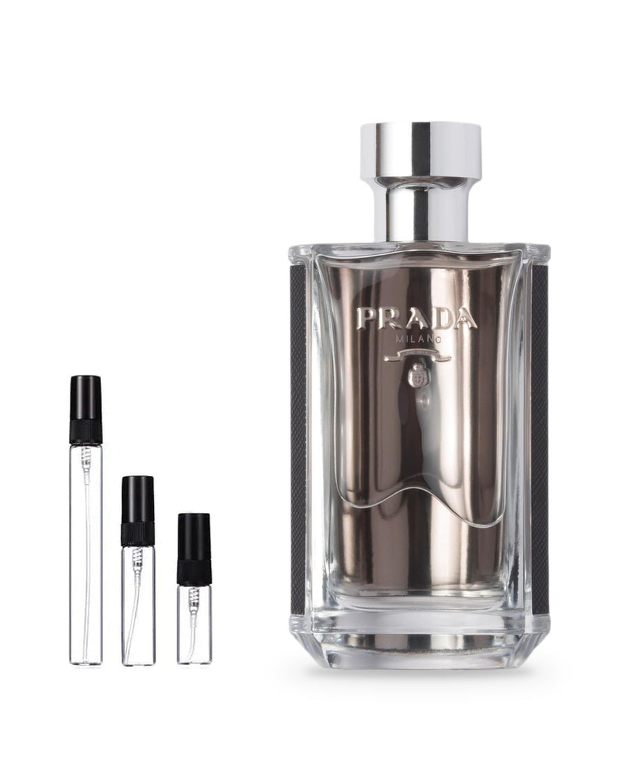 Prada L'Homme sample – decant in glazen sprayflesje (2, 5 of 10 ml)