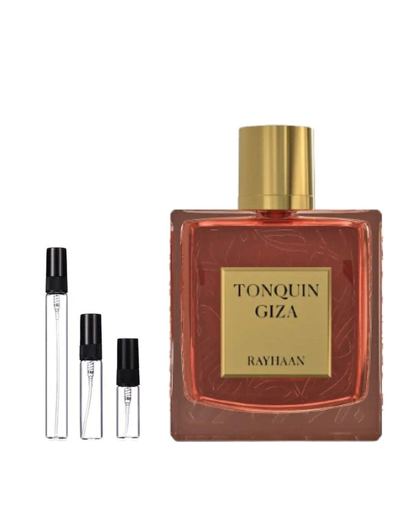 Rayhaan Tonquin Giza sample – decant in glazen sprayflesje (2, 5 of 10 ml)