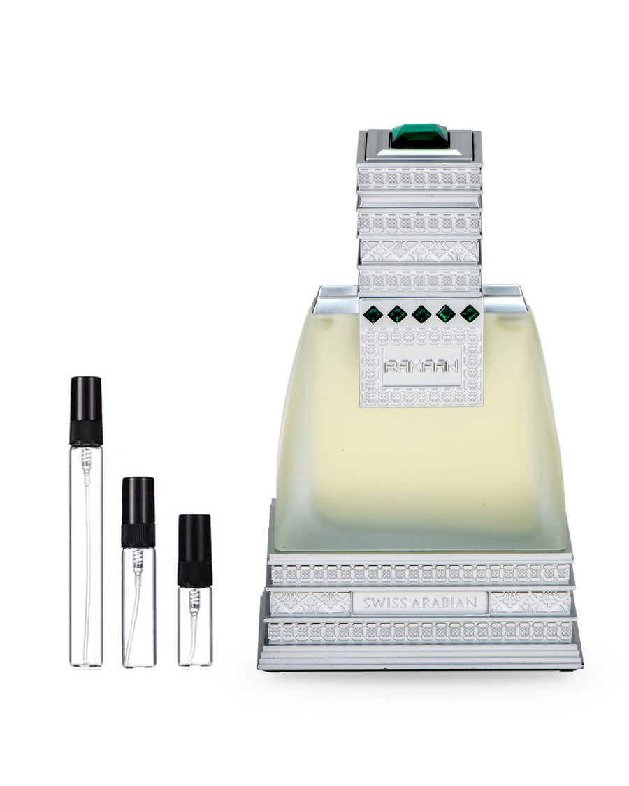 Swiss Arabian Rakaan sample – decant in glazen sprayflesje (2, 5 of 10 ml)