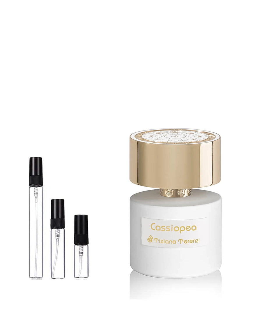 Tiziana Terenzi Cassiopea sample – decant in glazen sprayflesje (2, 5 of 10 ml)