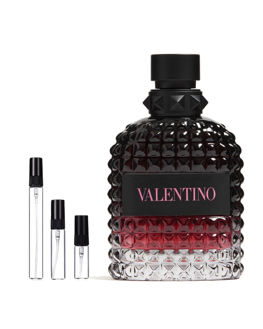 Valentino Uomo Born in Roma Intense sample – decant in glazen sprayflesje (2, 5 of 10 ml)