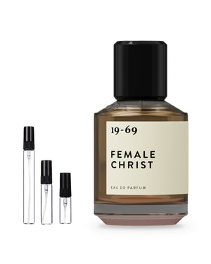 19-69 Female Christ sample – decant in glazen sprayflesje (2, 5 of 10 ml)