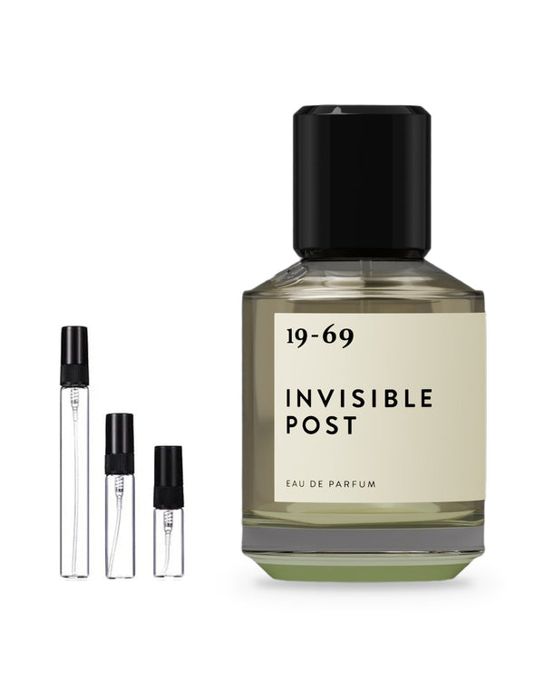 19-69 Invisible Post sample – decant in glazen sprayflesje (2, 5 of 10 ml)