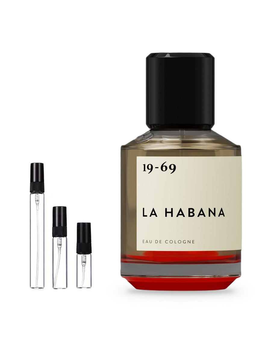 19-69 La Habana sample – decant in glazen sprayflesje (2, 5 of 10 ml)
