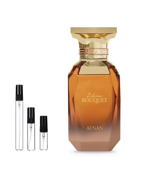 Afnan Delicious Bouquet sample – decant in glazen sprayflesje (2, 5 of 10 ml)