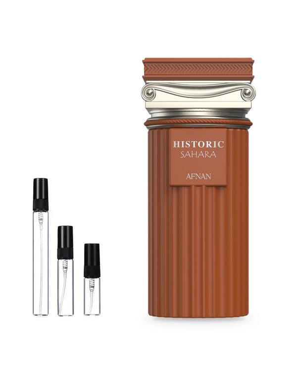Afnan Historic Sahara sample – decant in glazen sprayflesje (2, 5 of 10 ml)
