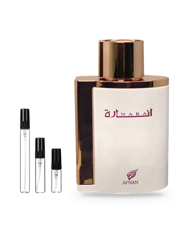 Afnan Inara White sample – decant in glazen sprayflesje (2, 5 of 10 ml)