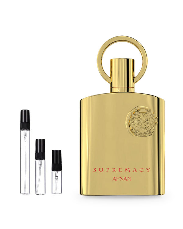 Afnan Supremacy Gold sample – decant in glazen sprayflesje (2, 5 of 10 ml)