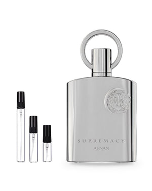 Afnan Supremacy Silver sample – decant in glazen sprayflesje (2, 5 of 10 ml)