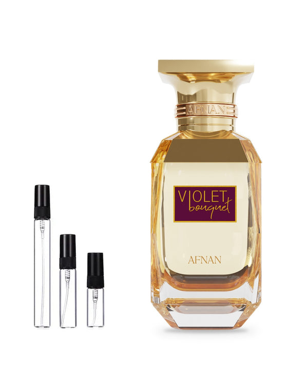 Afnan Violet Bouquet sample – decant in glazen sprayflesje (2, 5 of 10 ml)