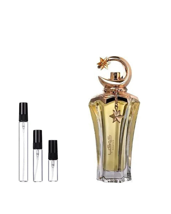 Ahmed Al Maghribi Kawkab sample – decant in glazen sprayflesje (2, 5 of 10 ml)