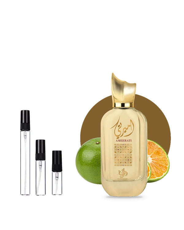 Al Wataniah Ameerati sample – decant in glazen sprayflesje (2, 5 of 10 ml)