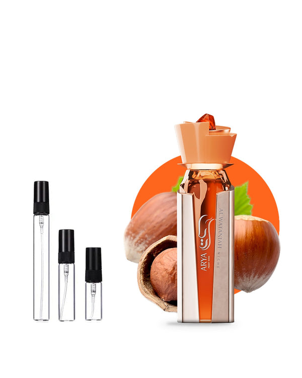 Al Wataniah Arya Peony Rose sample – decant in glazen sprayflesje (2, 5 of 10 ml)