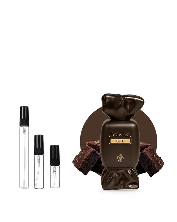Al Wataniah Brownie Bite sample – decant in glazen sprayflesje (2, 5 of 10 ml)