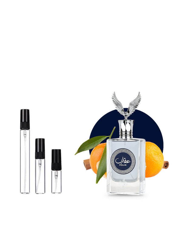 Al Wataniah Eqaab sample – decant in glazen sprayflesje (2, 5 of 10 ml)