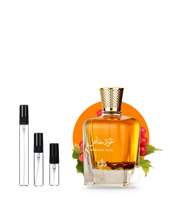 Al Wataniah Special Oud sample – decant in glazen sprayflesje (2, 5 of 10 ml)