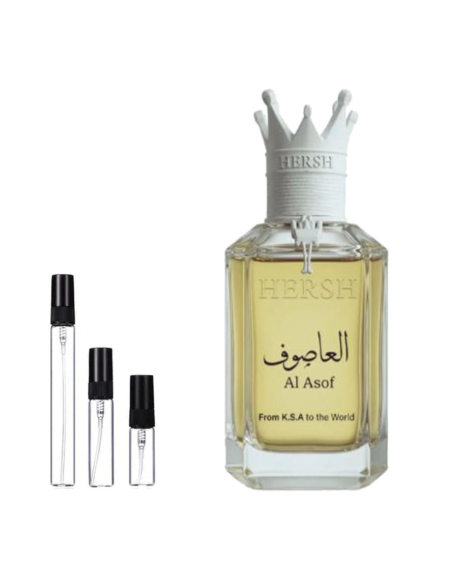 AlEzz Hersh Al Asof sample – decant in glazen sprayflesje (2, 5 of 10 ml)